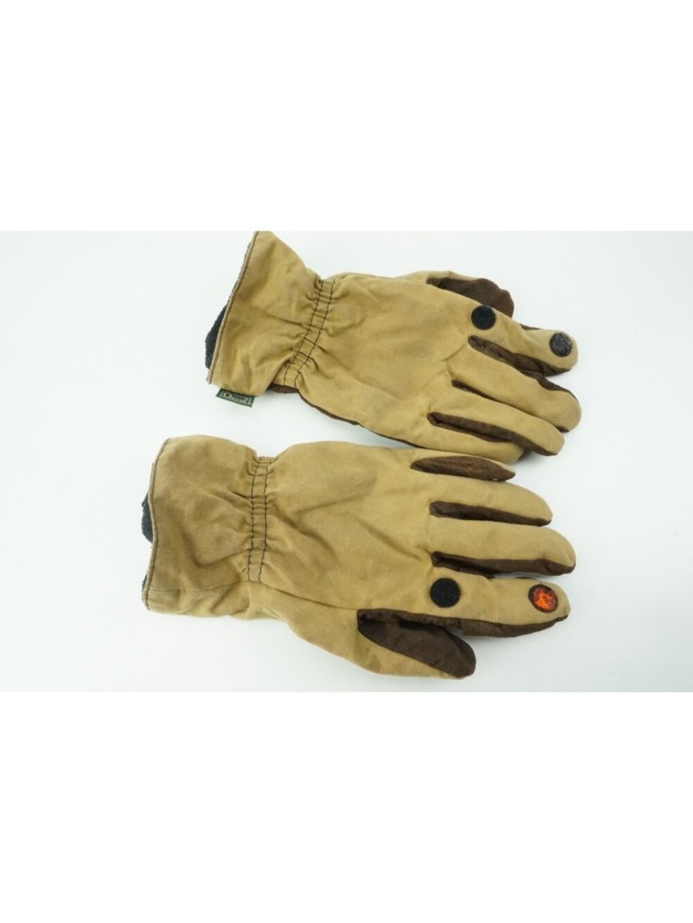 Orvis Cotton Leather Palm Detail Pointer Finger Slot Fishing Gloves Sz L